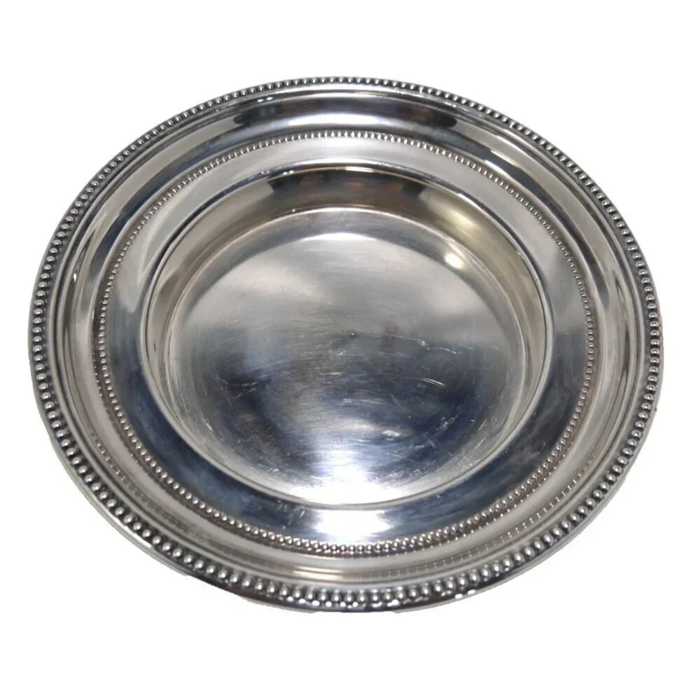 Vintage TOWLE silverplate round dish, bowl 7.25